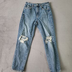 Garage Jeans Women's Size 3/26 Mom/Mom High Rise Light Wash Distressed Denim